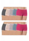 10 Adet Kadın Komple Tül Dantel Boxer Külot