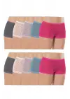 10 Adet Kadın Komple Tül Dantel Boxer Külot