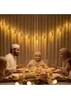 10 Adet Sarkıtlı Ramazan Fenerli LED Işık – Pilli 2 Metre Ramazan Süsü, İslami Dekorasyon, Ev ve Mekanlar İçin Dekoratif Ortam Aydınlatması