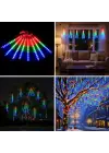 10lu 45 CM Uzunluğunda Plastik Meteor 2m Kablo LED USB RGB Ağaç Işığı – Renk Değiştiren Asmalı Dekoratif Bahçe ve Dış Mekan Aydınlatması