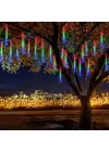 10lu 45 CM Uzunluğunda Plastik Meteor 2m Kablo LED USB RGB Ağaç Işığı – Renk Değiştiren Asmalı Dekoratif Bahçe ve Dış Mekan Aydınlatması