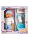 1030141 Sesli Bebelou Tuvalet Zamanı Bebek Seti 32 cm -Sunman