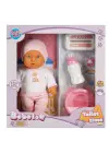1030141 Sesli Bebelou Tuvalet Zamanı Bebek Seti 32 cm -Sunman