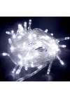 10m 100 Led Boncuk Lamba Beyaz Işık Şeffaf Kablo