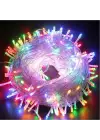 10m 100 Led Boncuk Lamba Rgb Işık Şeffaf Kablo
