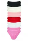 12 Adet Fitilli Pamuklu Kadın Kaşkorse Bikini Külot