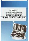12 Parça El Ayak Temizleme Pense Kir Temizleme Atı Kaş Cımbızı