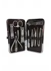12 Parça Manikür Pedikür Seti Özel Deri Çanta El Ayak Bakımı Akne Ve Sivilce Temizleme