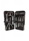 12 Parça Manikür Pedikür Seti Özel Deri Çanta El Ayak Bakımı Akne Ve Sivilce Temizleme