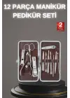 12 Parça Paslanmaz Çelik Kompakt Ve Taşınabilir Manikür Makası Tırnak Makası