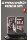 12 Parça Paslanmaz Çelik Kompakt Ve Taşınabilir Manikür Makası Tırnak Makası