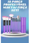 12 Parça Yumuşak Uçlu Makyaj Fırça Set-göz Ve Yüz Makyajı İçin Fırça Seti Profesyonel Makyaj Seti