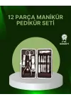 12 Parçalık Özel Deri Çantalı Kişisel Bakım Seti