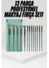 13 Parça Taşınabilir Kılıflı Profesyonel Makyaj Fırça Seti Pudra Allık Fondöten Fırçası