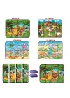 1481 DıyToy Süper Renkli 4lü Puzzle - Hayvanlar / 8+12+16+24 Parça Puzzle