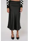 15806 Saten Etek - Siyah