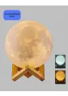 16 Renkli 3d Ay Gece Lambası Rgb Modlu Şarjlı