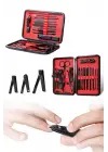 17 Parça Manikür Seti El Ve Ayak Bakımı Törpü Cımbız Tırnak Temizleme