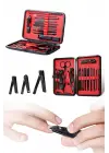 17 Parça Manikür Seti El Ve Ayak Bakımı Törpü Cımbız Tırnak Temizleme