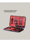17 Parça Profesyonel Manikür Pedikür Seti Paslanmaz Çelik Siyah Kutu