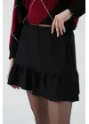 1884 Örme Siyah Mini Etek