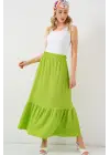 1886 Uzun Örme Etek - E.Yeşil