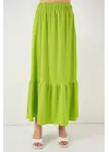 1886 Uzun Örme Etek - E.Yeşil