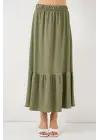 1886 Uzun Örme Etek - Haki