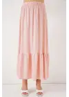 1886 Uzun Örme Etek - Pudra