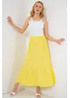 1886 Uzun Örme Etek - Sarı