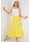1886 Uzun Örme Etek - Sarı