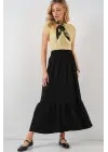 1886 Uzun Örme Etek - Siyah