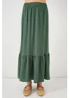 1886 Uzun Örme Etek - Zümrüt Yeşili