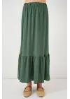 1886 Uzun Örme Etek - Zümrüt Yeşili