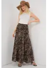 Etnik Desenli Uzun Etek