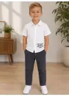 2/10 Yaş Müslin Gömlek Denim Pantolon Çocuk Takımı
