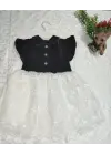 Modern Siyah Kız Çocuk Elbisesi
