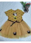 Göz Alıcı Mickey Baskılı Puantiyeli Bebek Tütü Elbisesi