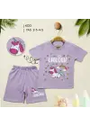 2/5 Yaş Unicorn Baskılı Çocuk Takımı