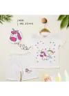 2/5 Yaş Unicorn Baskılı Çocuk Takımı