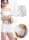 Omarı Görünmez İz Yapmayan Kadın Mini Şort Boxer - Beyaz