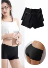2 Adet Kadın Dikişsiz Görünmez İz Yapmaz Mini Şort Boxer Siyah