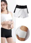 2 Adet Kadın Dikişsiz Görünmez İz Yapmaz Mini Şort Boxer Siyah Beyaz