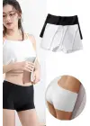 2 Adet Kadın Dikişsiz Görünmez İz Yapmaz Mini Şort Boxer Siyah Beyaz
