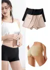 2 Adet Kadın Dikişsiz Görünmez İz Yapmaz Mini Şort Boxer Siyah Ten
