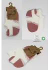 Omarı Yumuşak Penye 2li Sneakers Çoraplar Ekru Pudra Tasarımıyla