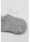 Omarı Kaymaz Tabanlı 2li Basic Penye Çorap Seti Gri Beyaz