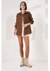 Trend Oversize Keten Gömlek