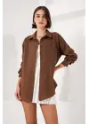Trend Oversize Keten Gömlek