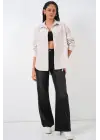 Göz Alıcı Çizgili Oversize Gömlek